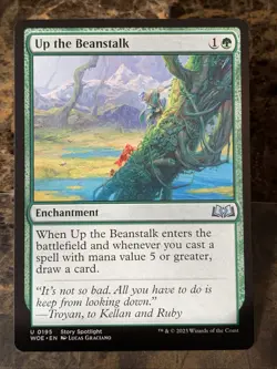 MTG TCG Wilds of Eldraine Up the Beanstalk 0195 Regular Uncommon - Image 1