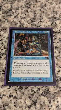 Magic: The Gathering Rhystic Study 45/143 Blue Enchantment The List - Image 1