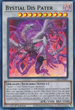 Lightly Played Bystial Dis Pater - CYAC-EN041 - Ultra Rare - 1st Edition - YuGiO - Image 1