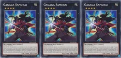 3x Gagaga Samurai | LED6-EN040 | Common | Unlimited | NM | YuGiOh - Image 1