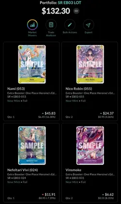 ONE PIECE CCG EB03 PLAYABLE SR LOT WITH NAMI EB03-053 ENGLISH SR FOIL CARD NM - Image 2