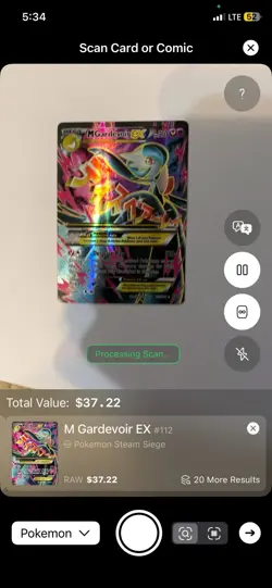 Pokemon M Gardevoir EX XY Steam Siege Ultra Rare Full Art Card 112/114 Holo - Image 2