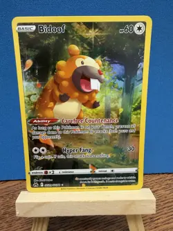 Pokemon TCG Bidoof GG29/GG70 Crown Zenith Galarian Gallery Holo Card - Image 1
