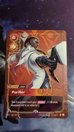 Riftbound Lucian Purifer Legend Las Vegas Regional Metal Prize Wall Card - Image 1