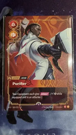 Riftbound Lucian Purifer Legend Las Vegas Regional Metal Prize Wall Card - Image 3