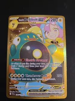 Ionos Bellibolt EX 188/159 Journey Together Gold Secret Rare Pokemon Card NM - Image 1