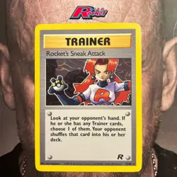 Pokemon Team Rocket Trainer Rocket's Sneak Attack 72/82 Non-Holo Card - Image 1