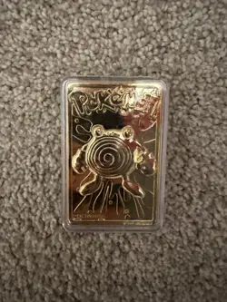 Pokemon Burger King Poliwhirl 23k Gold Plated Card 1999 with COA - Image 1