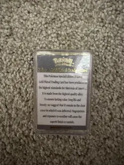Pokemon Burger King Poliwhirl 23k Gold Plated Card 1999 with COA - Image 2