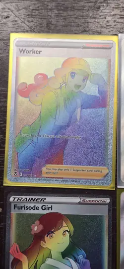 Pokemon Cards Lot (Rainbow Full Art Trainer + Full art Trainer - Waifu Sw&sh) - Image 5