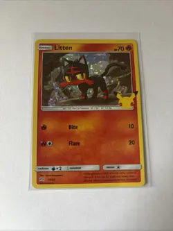 LITTEN HOLO-FOIL MCDONALDS 25TH ANNIVERSARY SET POKEMON CARD 15/25 LP - Image 1