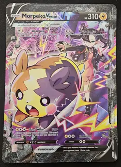 Pokemon Card Morpeko V Union SWSH215-218 Jumbo Black Star Promo Near Mint - Image 1