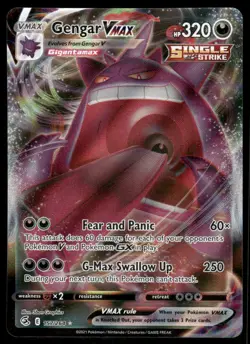 Pokemon Cards Gengar VMAX 157/264 Fusion Strike Holo Rare VMAX *eBay Live* - Image 1
