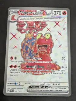 Magcargo EX 191/167 Full Art NM/M Twilight Masquerade Pokemon Card - Image 1