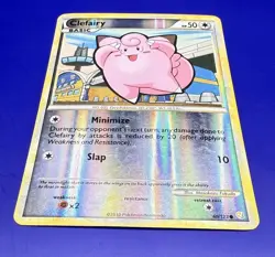 ⚡Clefairy 60/123 Reverse Holo Pokemon Card 2010 HeartGold SoulSilver LP - Image 1