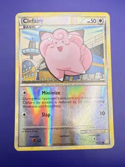 ⚡Clefairy 60/123 Reverse Holo Pokemon Card 2010 HeartGold SoulSilver LP - Image 2