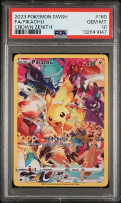 Graded Pokemon Card - Pikachu 160/159 - Crown Zenith PSA 10 GEM MINT - Image 1