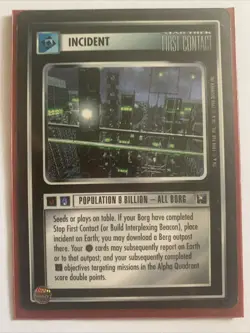 star trek ccg 4 Incident Card Lot- Sphere Enc/Population 9 Billion/Service/Add D - Image 3