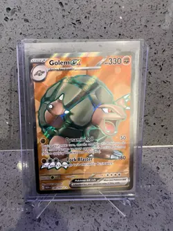 Pokemon Golem EX TCG Full Art Ultra Rare Holo Card 189/165 Scarlet & Violet 151 - Image 1