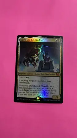 Dark Leo and Shredder - Teenage Mutant Ninja Turtles MtG NM FOIL - Image 1
