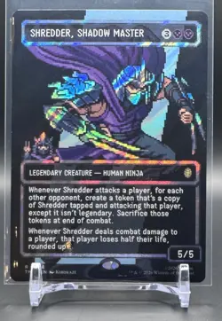Shredder, Shadow Master (Surge Foil) - Borderless | Pixel - MTG Commander: TMNT - Image 1