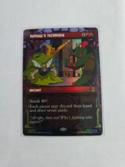 Raphael's Technique - MTG TMNT - Rare - NM - (Showcase) Borderless Foil (0237) - Image 1