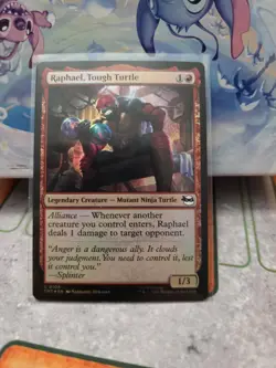 NM Foil Raphael, Tough Turtle, MTG, TMNT, Magic the Gathering, 104 - Image 1
