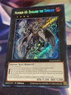 Yu-Gi-Oh! TCG Number 60: Dugares The Timeless RA02-EN037 Secret Rare NM/M - Image 2