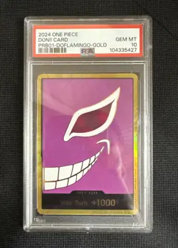 Donquixote Doflamingo Gold DON!! Card PRB-01 English One Piece Card - Image 1