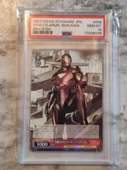 GEM MINT PSA10 Iron Man 2023 Weiss Schwarz Japanese Disney 100 058 DMV/S104 - Image 1