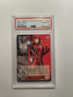 2021 WEISS SCHWARZ JAPANESE MARVEL - #036 IRON MAN - PSA 10 - Image 1