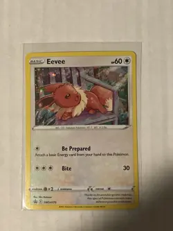 Pokemon TCG Cards Eevee SWSH175 Black Star Promo Holo NM-M - Image 1
