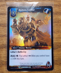 World of Warcraft TCG: Timewalkers Anduin Lothar Foil Hero Card - Image 1
