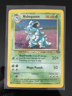Pokemon Nidoqueen Jungle 7/64 Holo Rare 90 HP Wizards Card English - Image 1