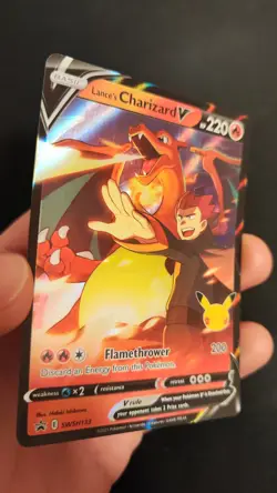Lance's Charizard V - Celebrations - HOLO Promo SWSH133 Pokemon Card - NM - Image 2