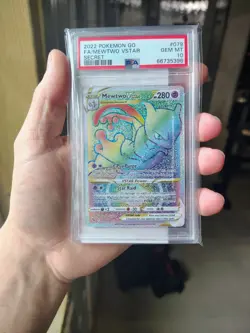 PSA 10 Mewtwo VSTAR 079/078 Pokemon GO Rainbow Secret Rare Pokemon Card - Image 1