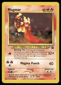 Pokemon Cards Magmar 44 Wizards Black Star Promos Promo *eBay Live* - Image 1