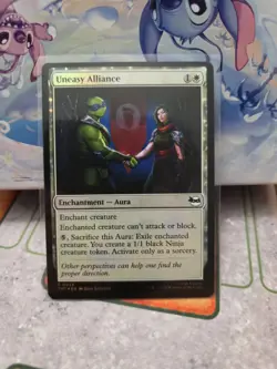 Uneasy Alliance (Foil) - 0028 - TMT Teenage Mutant Ninja Turtles - MTG NM/M - Image 1