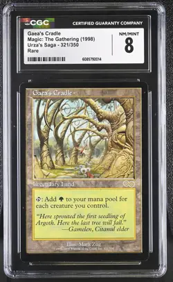 MTG Gaea's Cradle Urza's Saga #321/350 Near Mint CGC 8 - Image 1