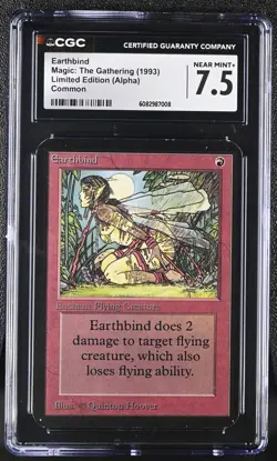 MTG Earthbind Limited Edition (Alpha) Near Mint CGC 7.5 - Image 1