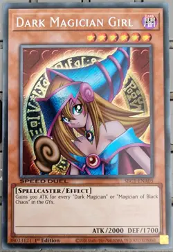 SBC1-ENA05 Dark Magician Girl - Secret Rare 1st Edition Yugioh Card SPEED DUEL - Image 1