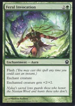 FERAL INVOCATION 158/249 FOIL THEROS MTG MAGIC NM - Image 1