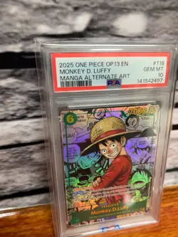 One Piece OP-13 118 Monkey D. Luffy Manga PSA 10 GEM MINT Carrying On His Will - Image 2