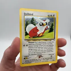 Delibird 5/64 Neo Revelation Pokemon Card Holo Rare Nice With 1 Crease - Image 2