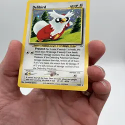 Delibird 5/64 Neo Revelation Pokemon Card Holo Rare Nice With 1 Crease - Image 4