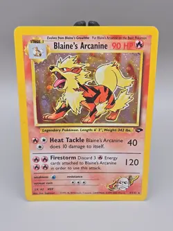 Blaine's Arcanine - 1/132 - Pokemon Gym Challenge Unlimited Holo Rare Card - Image 1