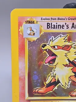 Blaine's Arcanine - 1/132 - Pokemon Gym Challenge Unlimited Holo Rare Card - Image 2
