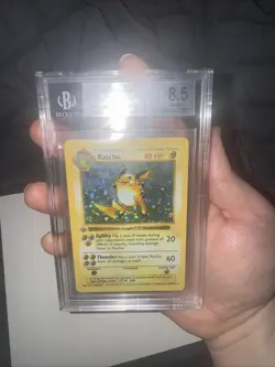 BGS 8.5 Raichu *1st Edition Holo Rare* English Base Set Pokemon TCG Card 14/102 - Image 3