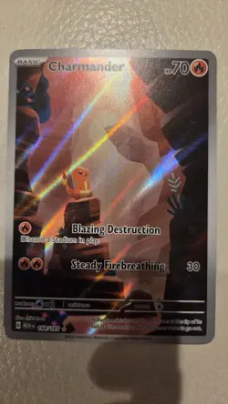 Charmander 168/165 Holo Illustration Rare Scarlet & Violet 151 Pokemon Card - Image 1