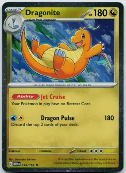 Dragonite 149/165 (Cosmos Holo) 149/165 Rare Misc Promo Cards - NM - Image 1